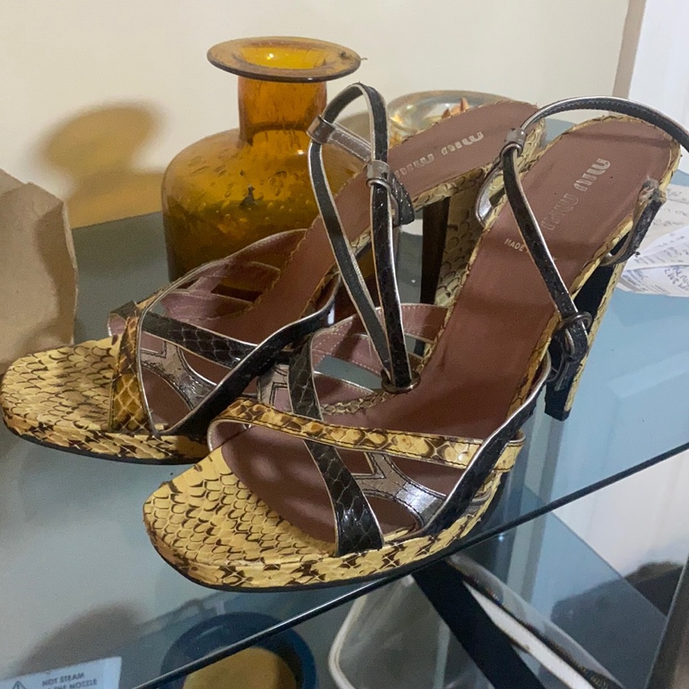 Miu Miu snakeskin heels